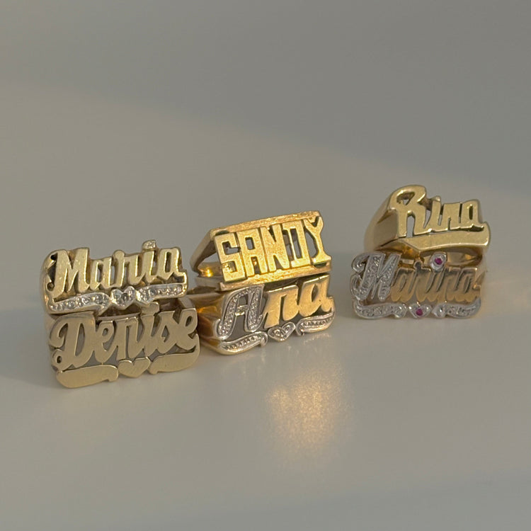 Vintage Name Rings