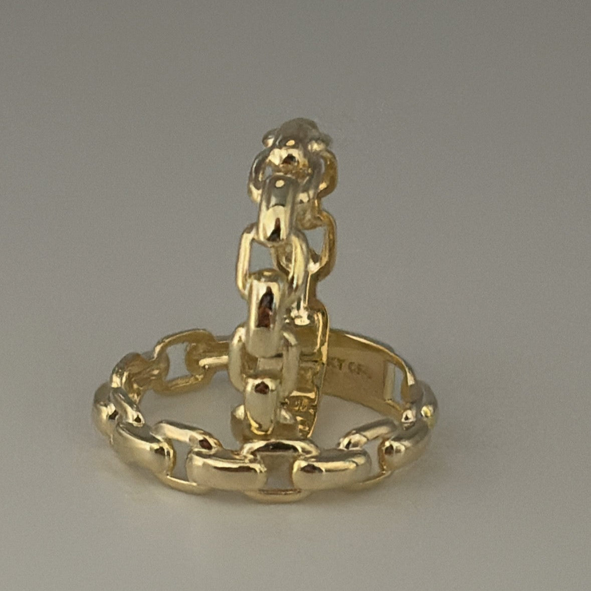 14k chain link ring