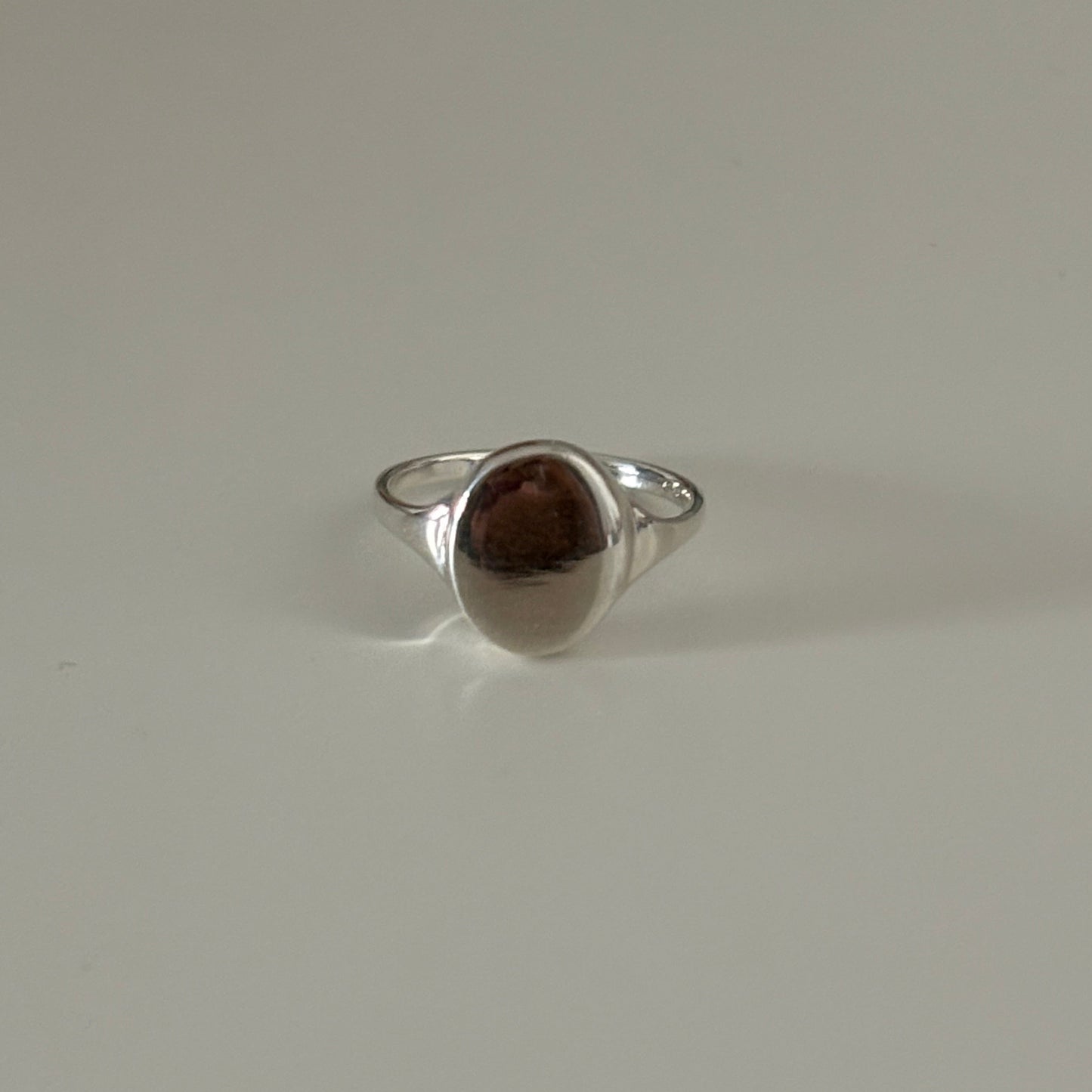 Sterling Silver 925 Oval Signet Pinky Ring