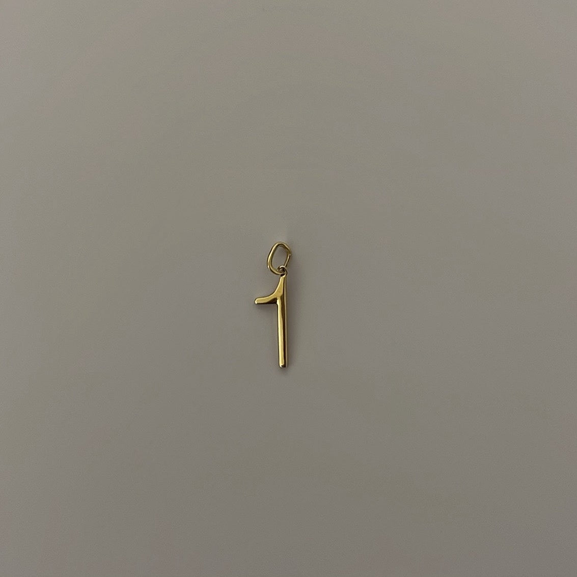 14k Solid Gold Number Charms (Classic Polished Finish, 0–9)