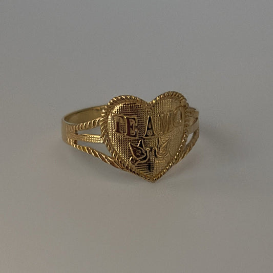 14k Te amo ring