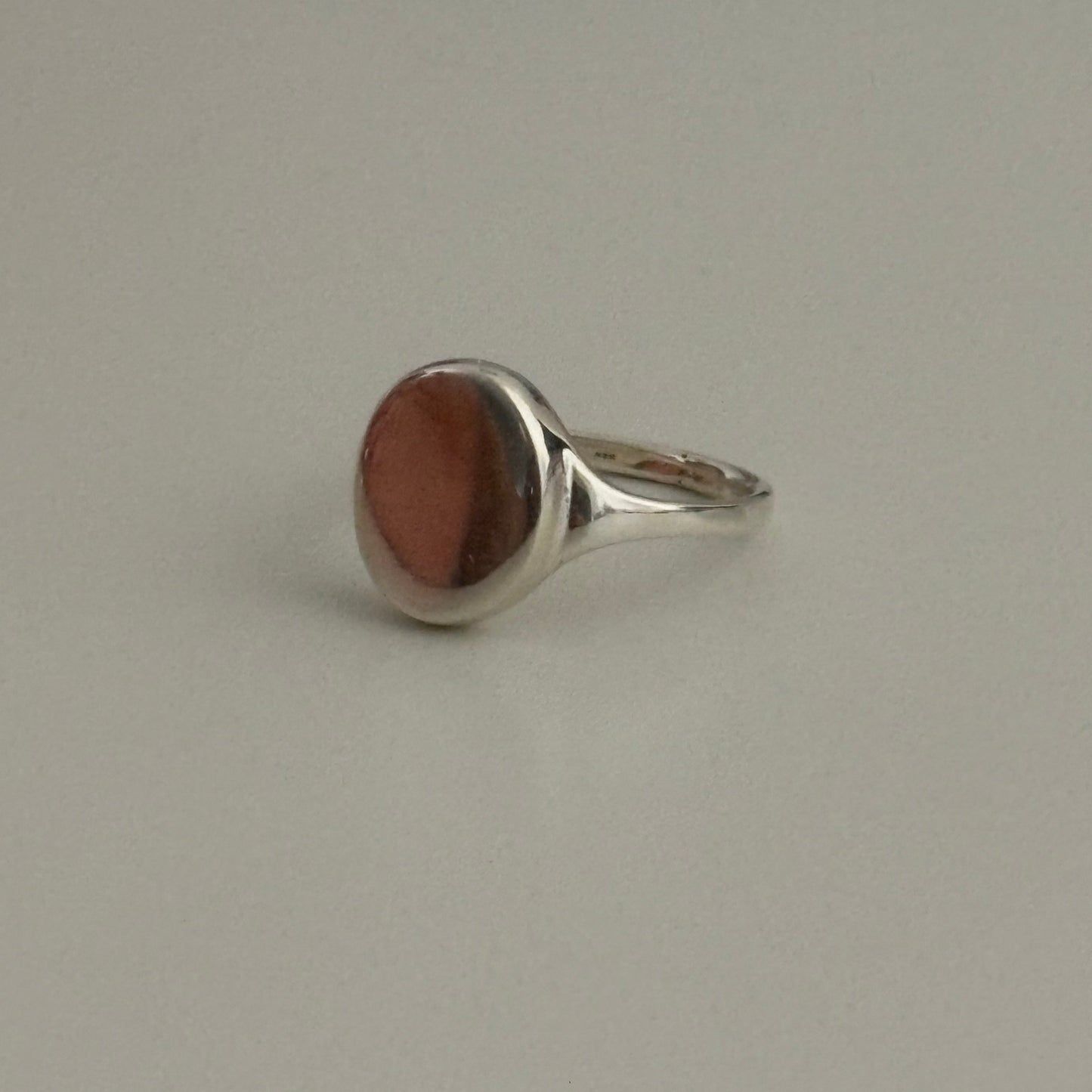 Sterling Silver 925 Oval Signet Pinky Ring