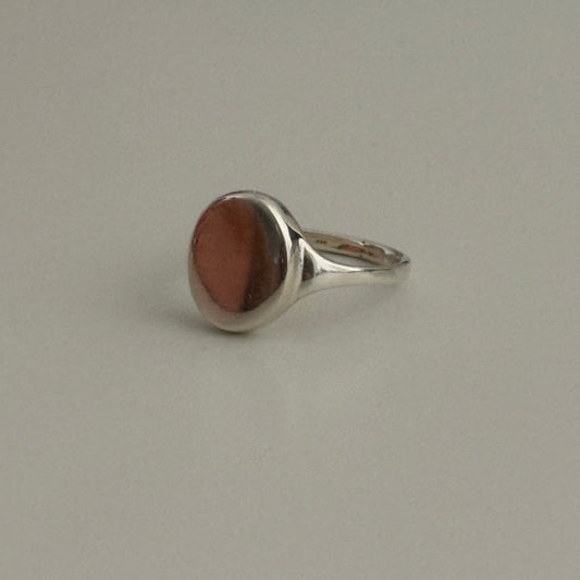 Sterling Silver 925 Oval Signet Pinky Ring