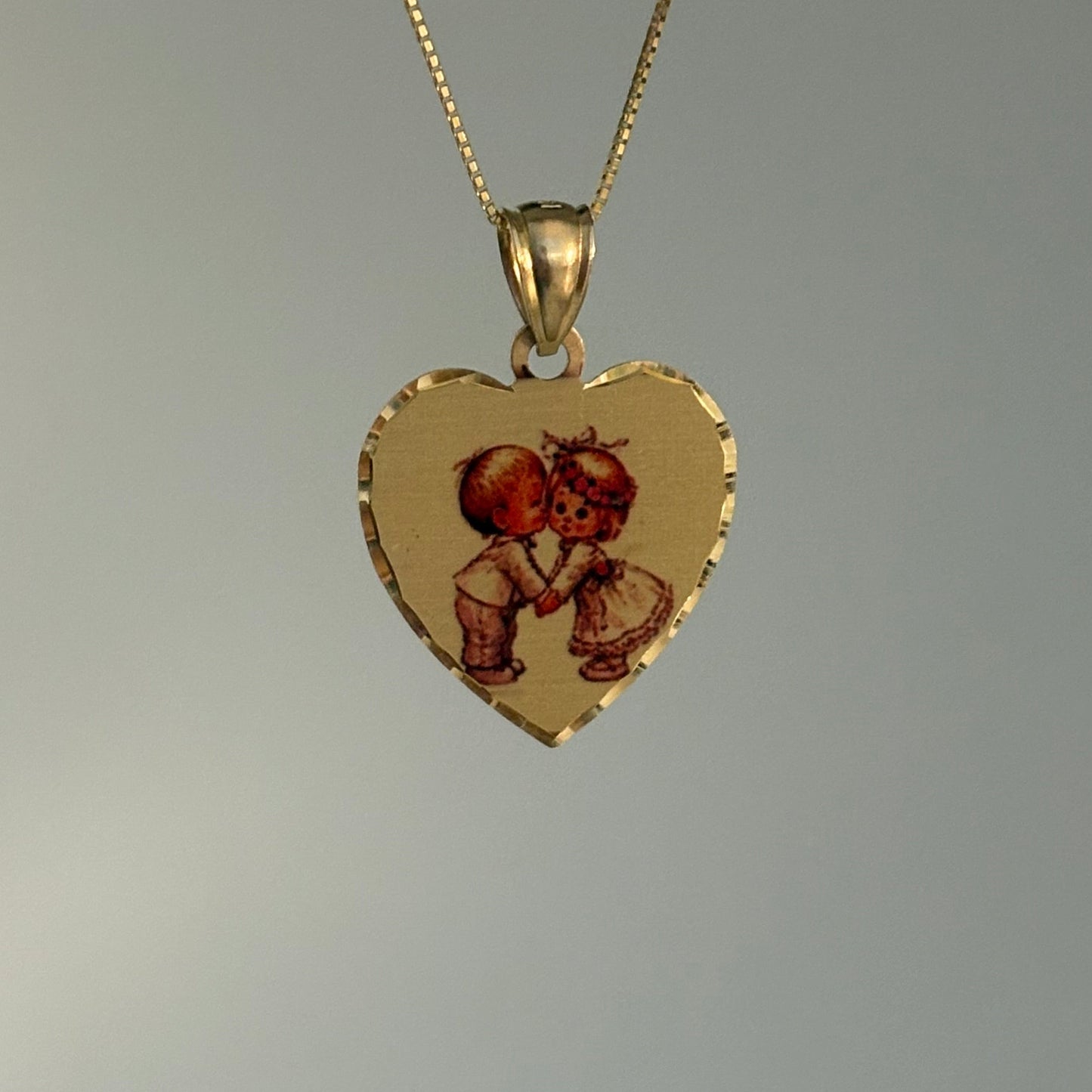 14K Gold Sweethearts Heart Charm Pendant