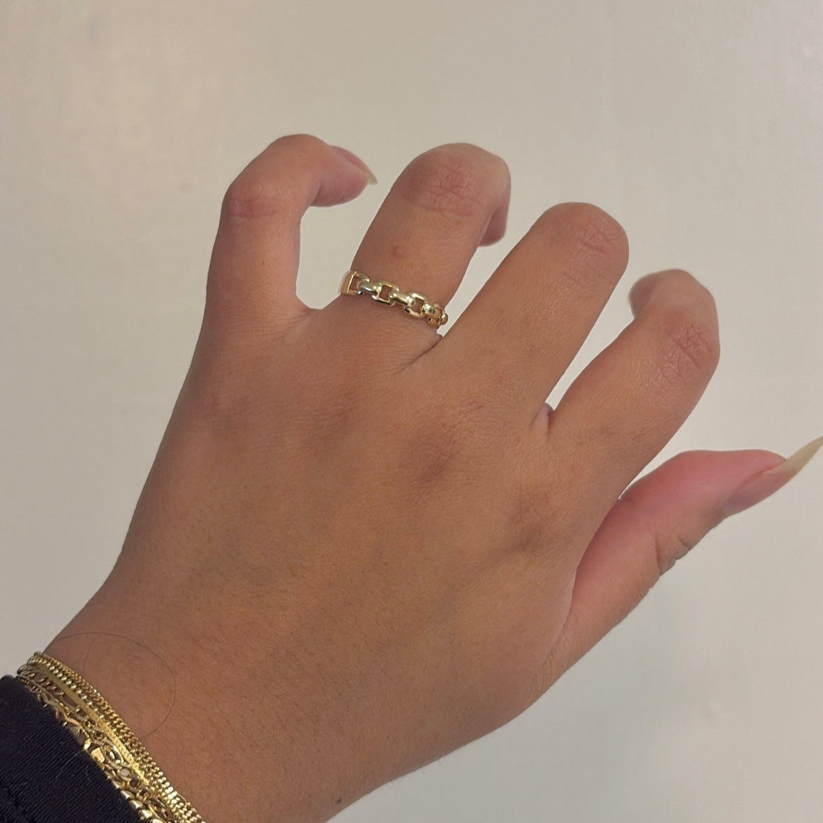14k chain link ring