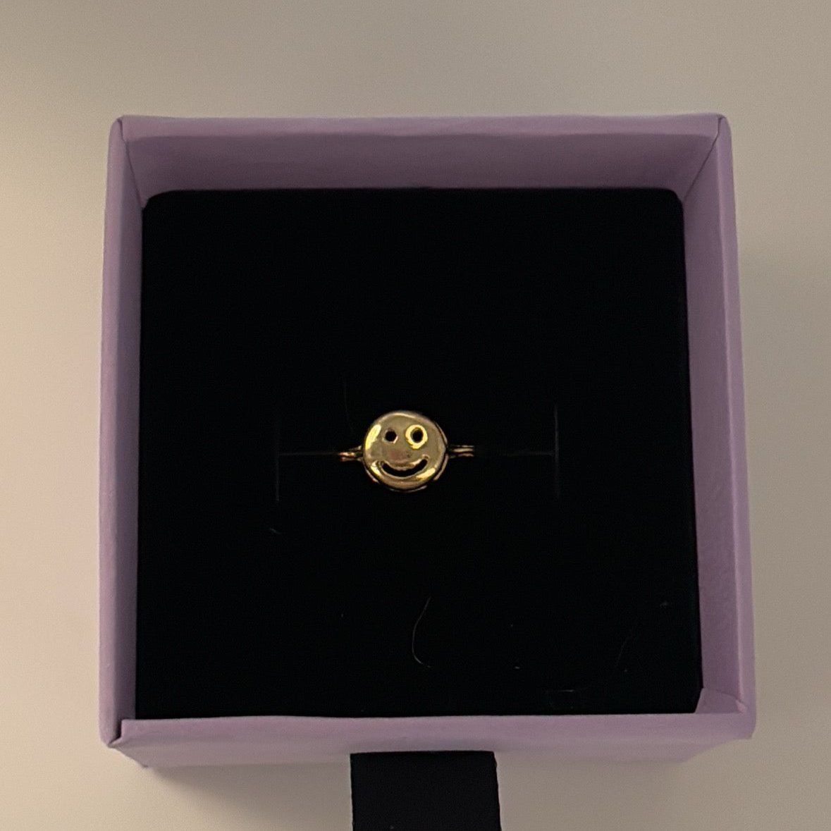 14k smiley ring
