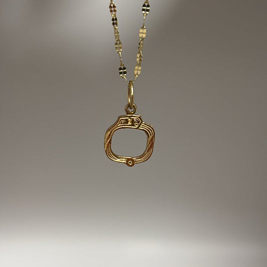 14k handcuff charm