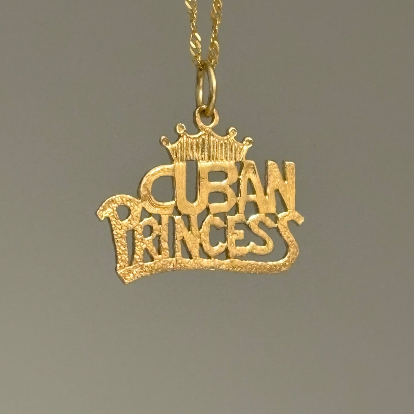 14K Yellow Gold “Cuban Princess” Charm