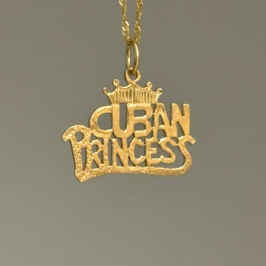 14K Yellow Gold “Cuban Princess” Charm