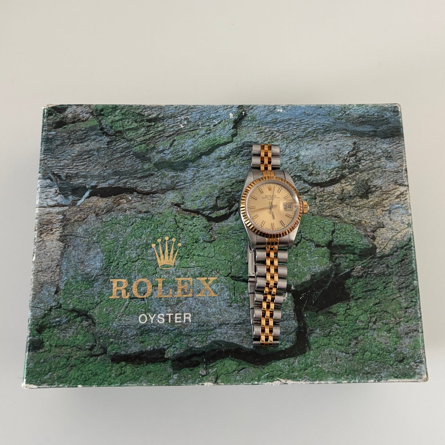 1985 Rolex Lady-Datejust Ref. 69173 – Two-Tone 18K Gold & Stainless Steel Automatic Watch with Original Box & Papers
