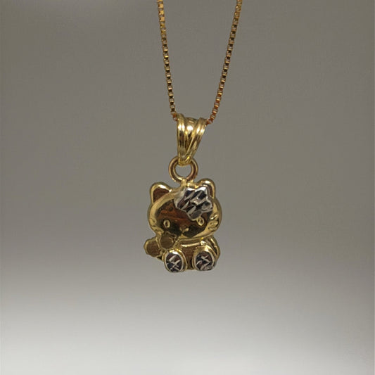 14k and 10k hello kitty-inspired charm