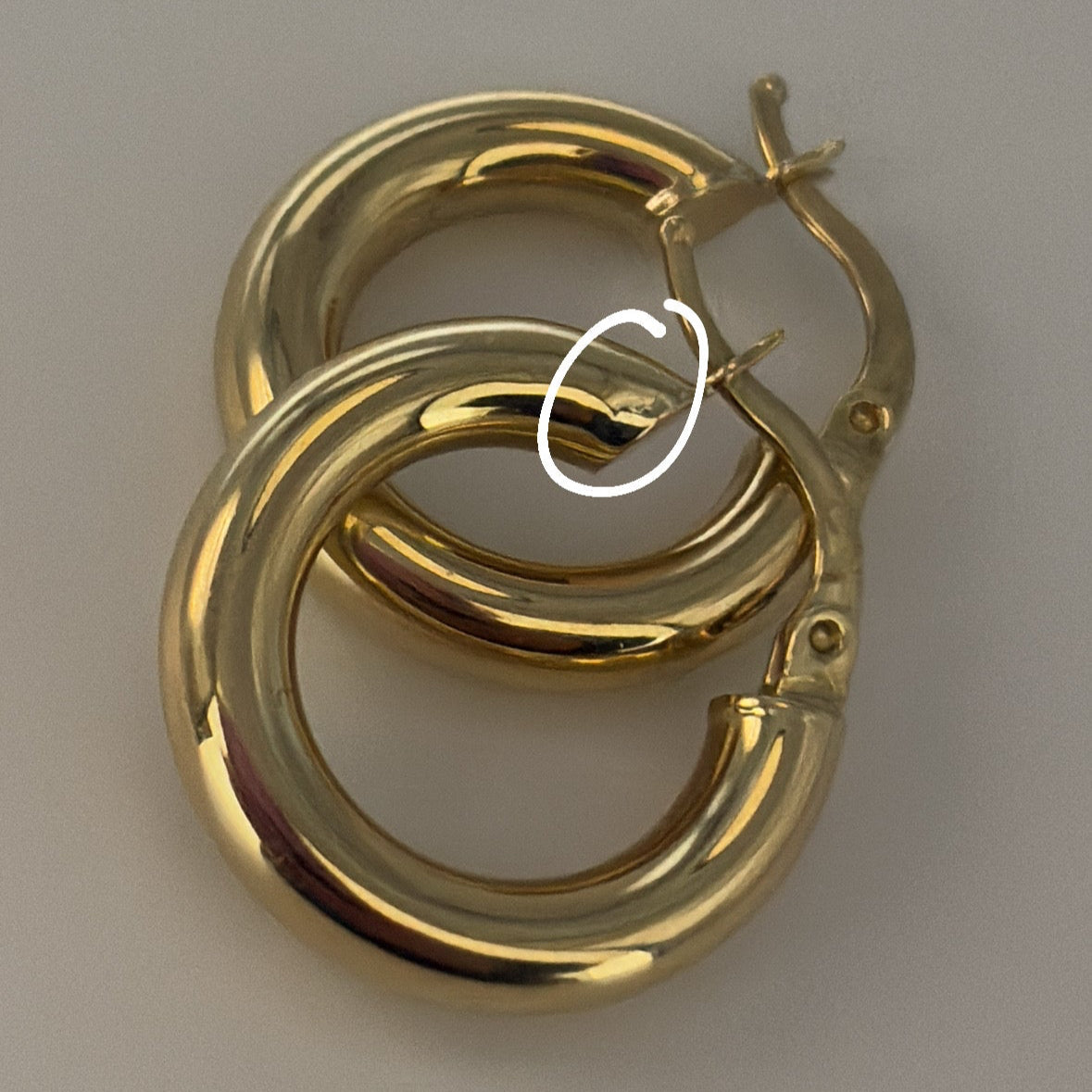 14k solid gold hoops earrings