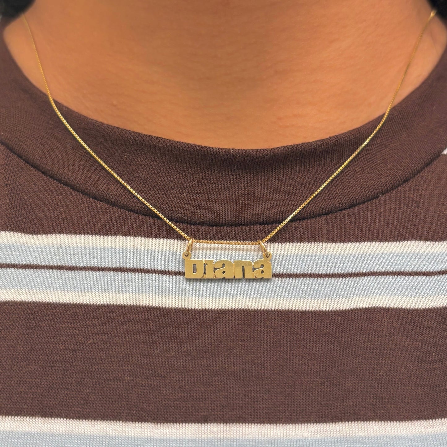 The Diana Nameplate | Signature 14K Gold Custom Nameplate