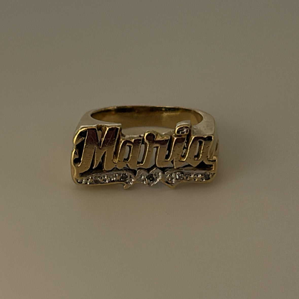 Vintage “Maria” Name Rings -14K Gold