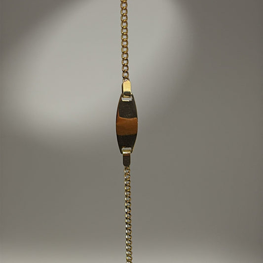 14k cuban ID baby bracelet