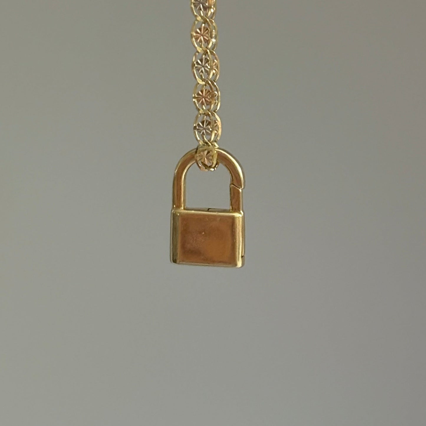 14K Yellow Gold Mini Padlock Charm – Engravable