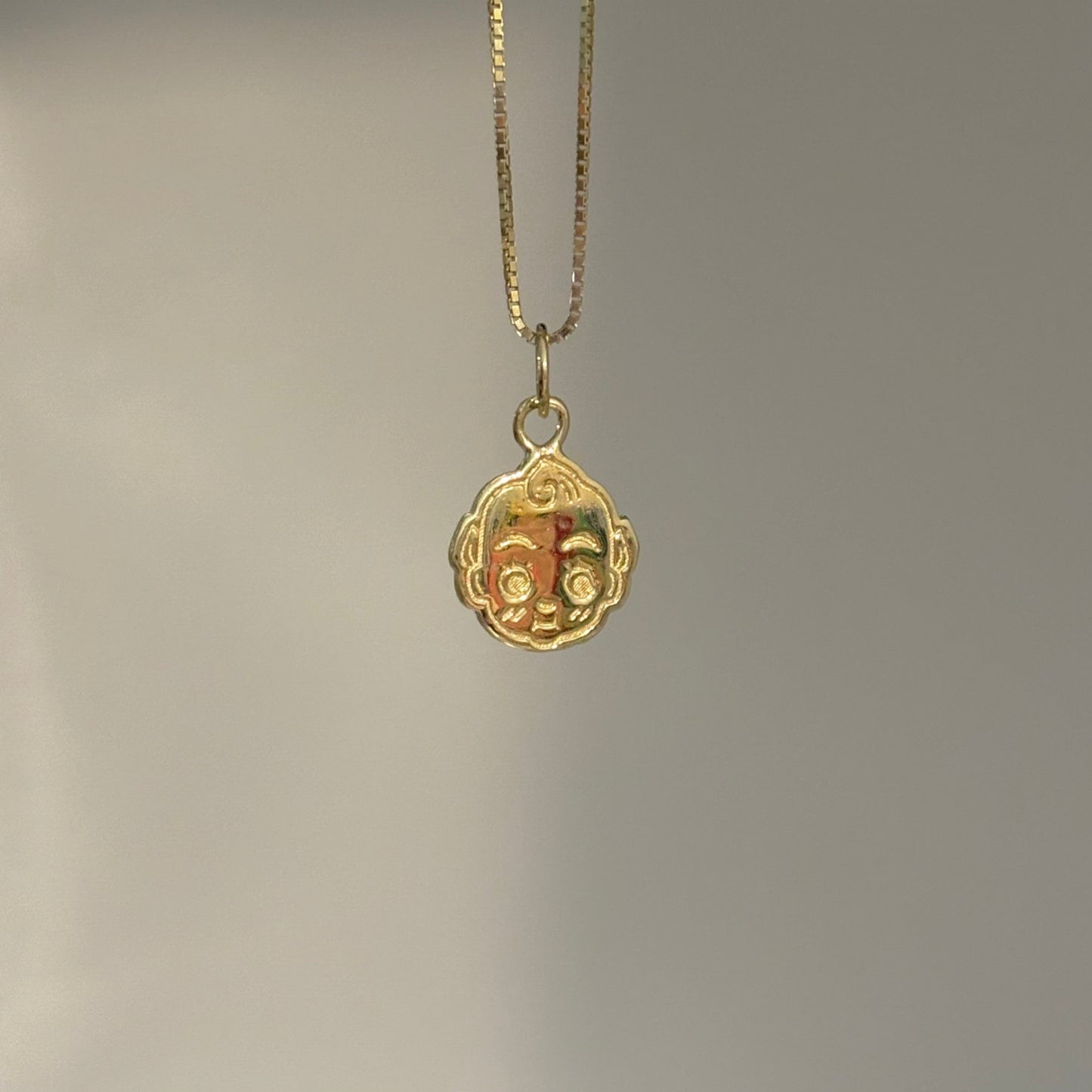 14K Gold Baby Face Charm