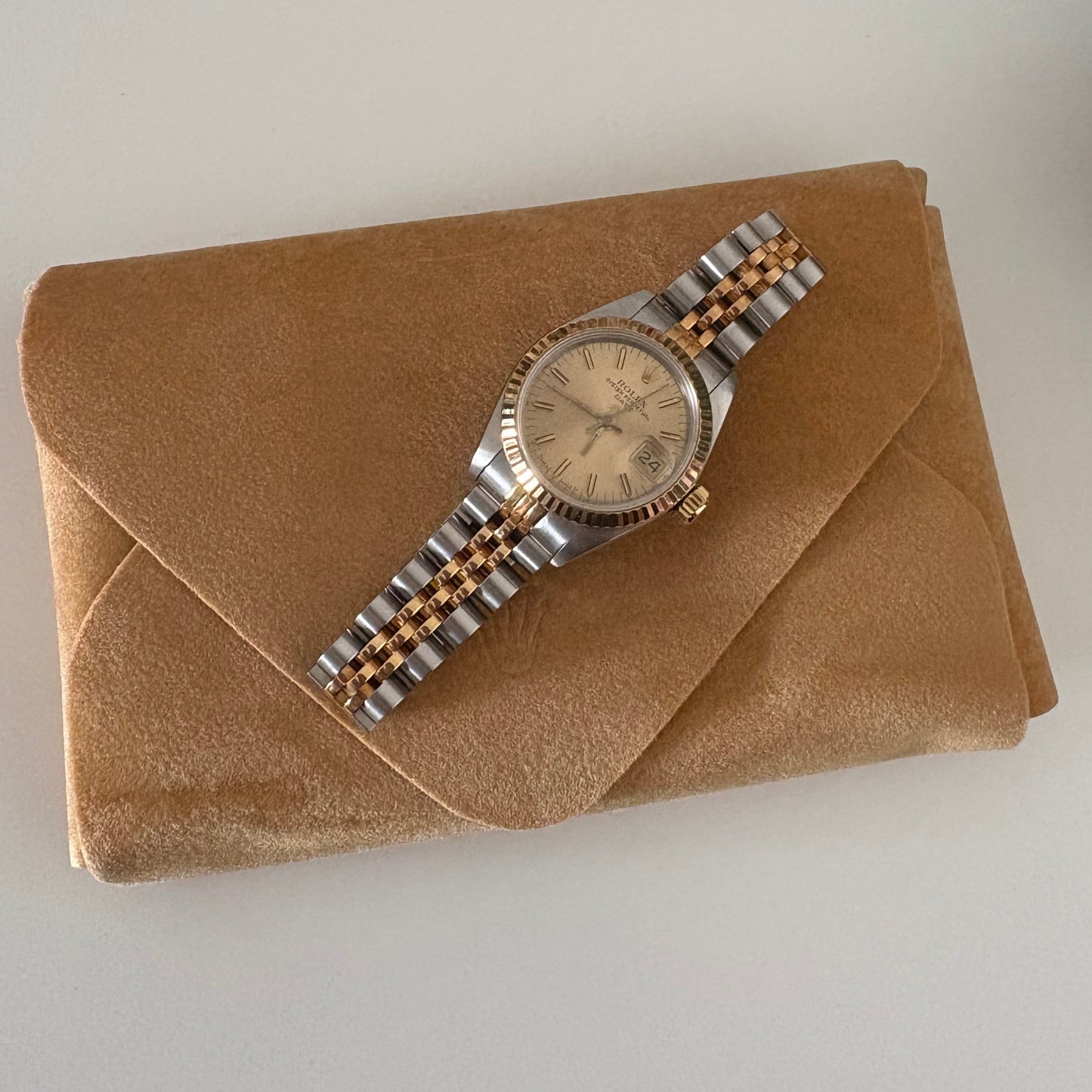1985 Rolex Lady-Datejust Ref. 69173 – Two-Tone 18K Gold & Stainless Steel Automatic Watch with Original Box & Papers