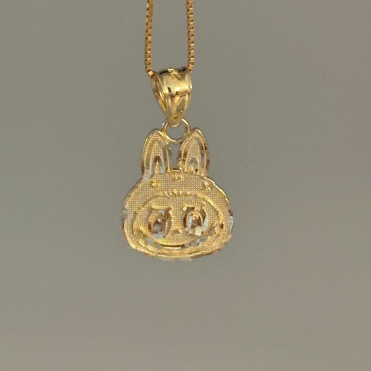 10K Solid Gold Labubu Charm