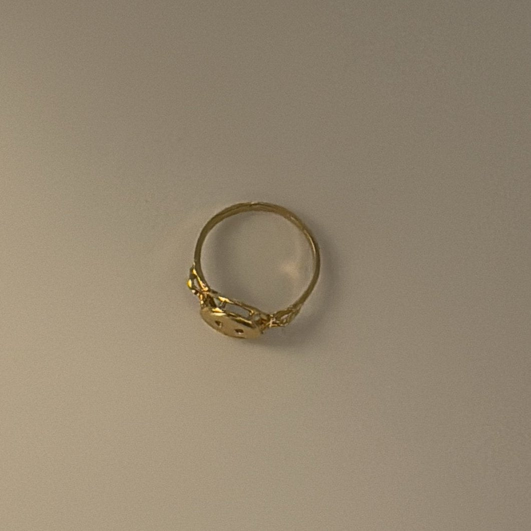 14k smiley ring