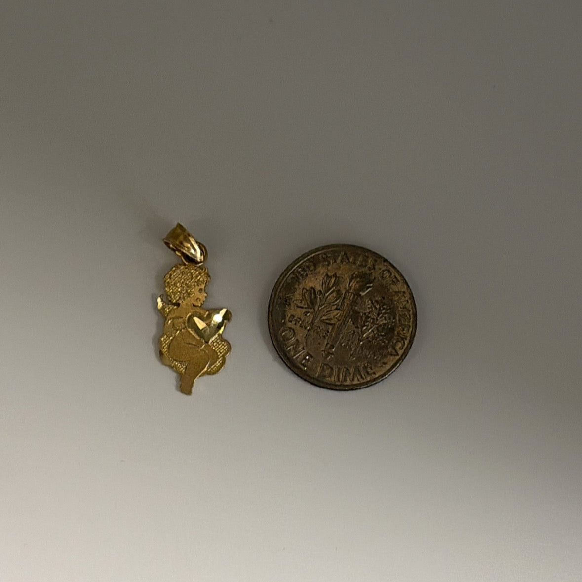 14k my angel baby charm
