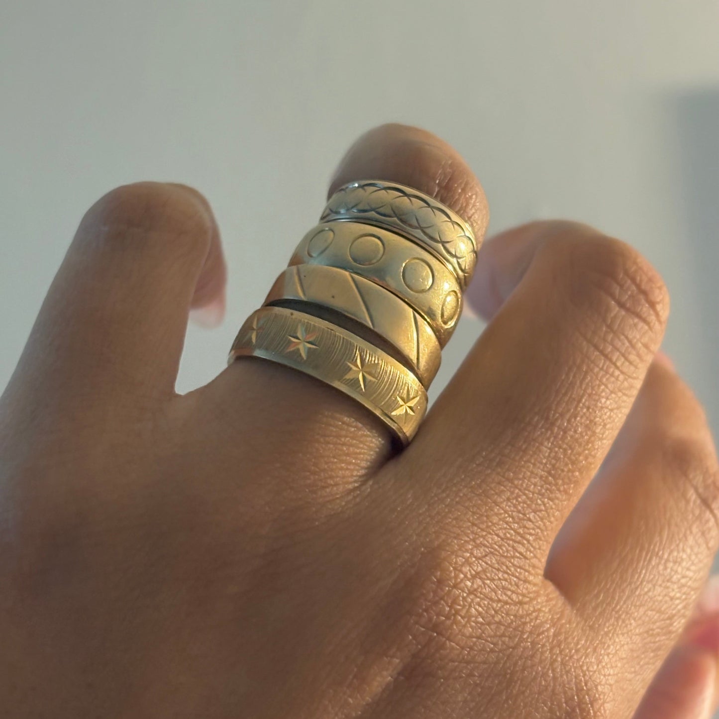 Antique & Vintage 10K & 14K Gold Engraved Bands (Sold Individually)