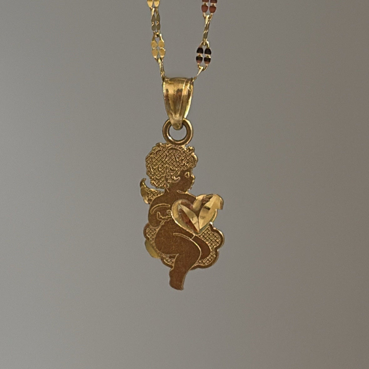 14k my angel baby charm