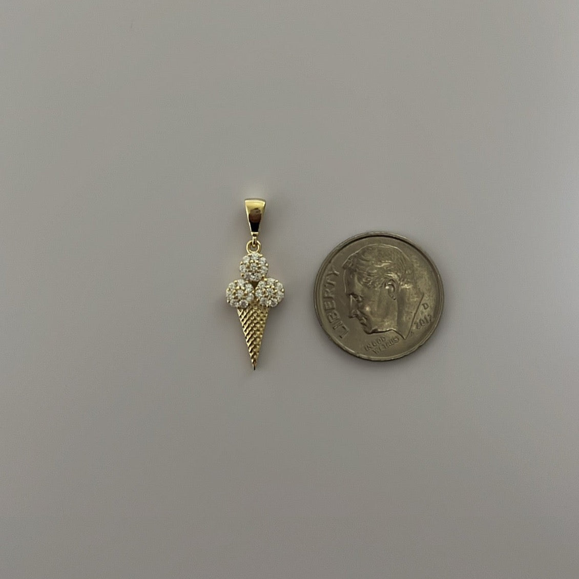 14k ice cream charm