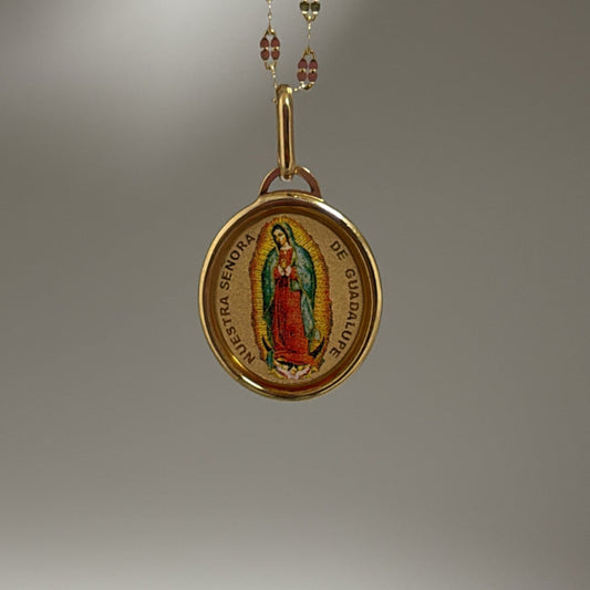 14k nuestra señora de Guadalupe charm
