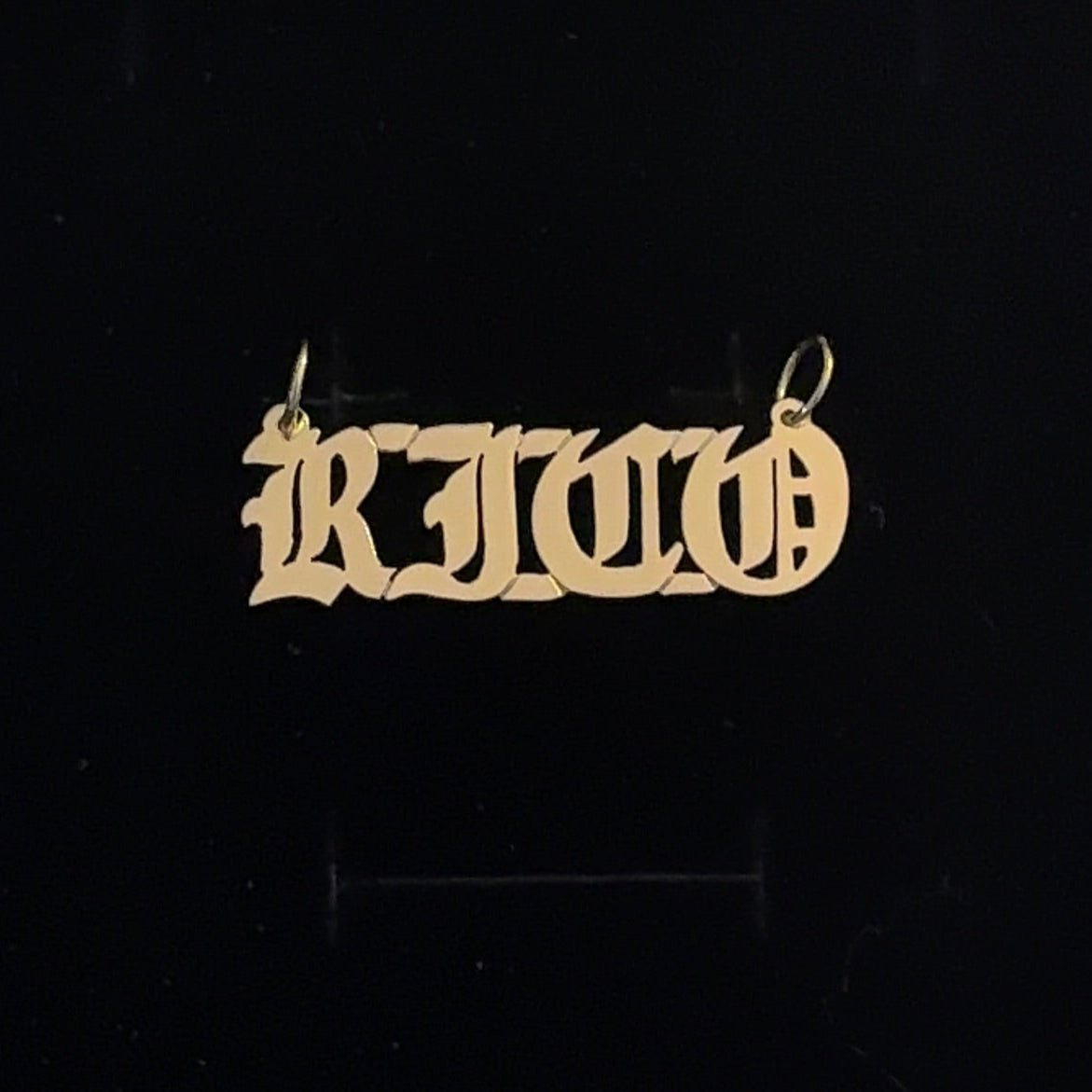 14K solid gold Custom Nameplate