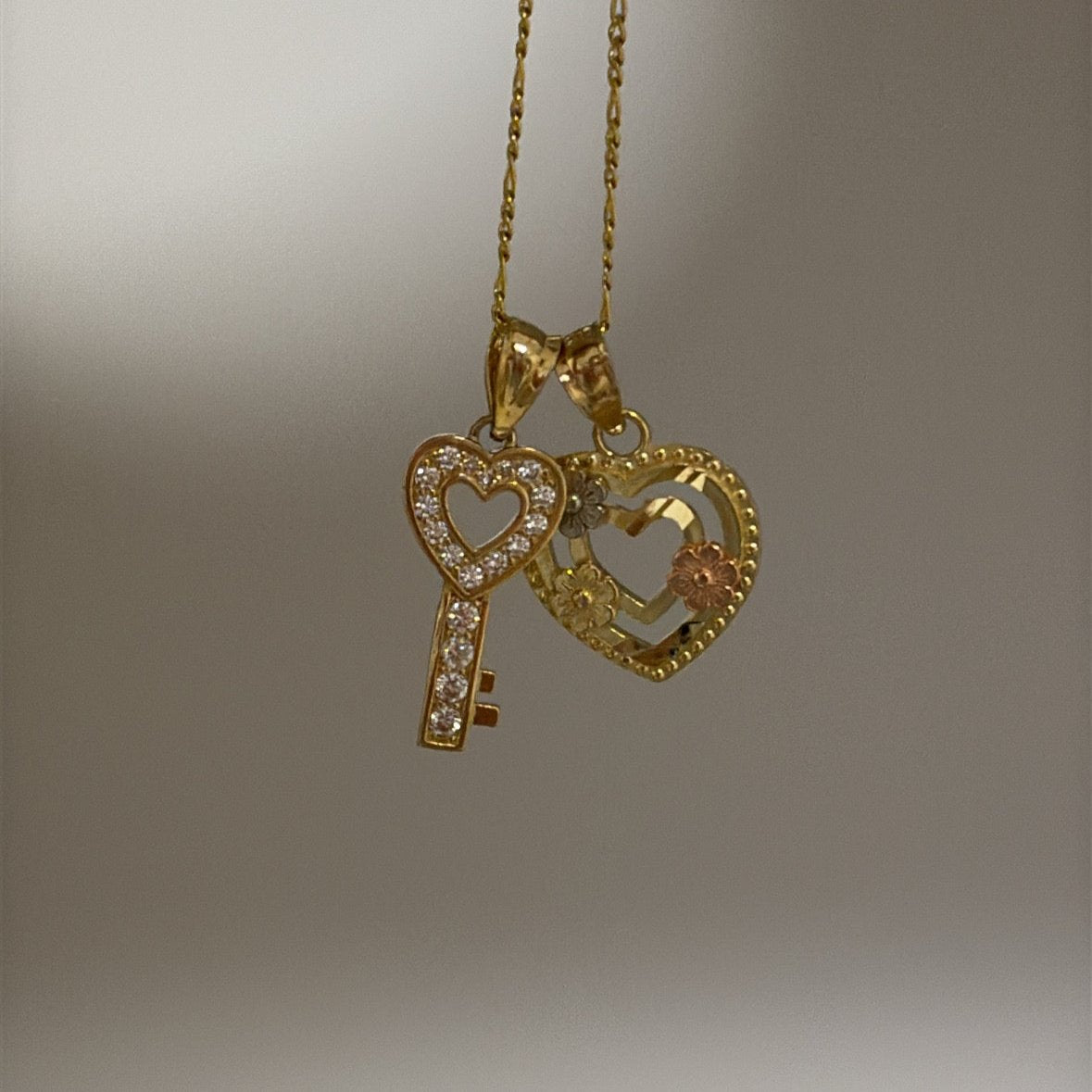 heart key charm