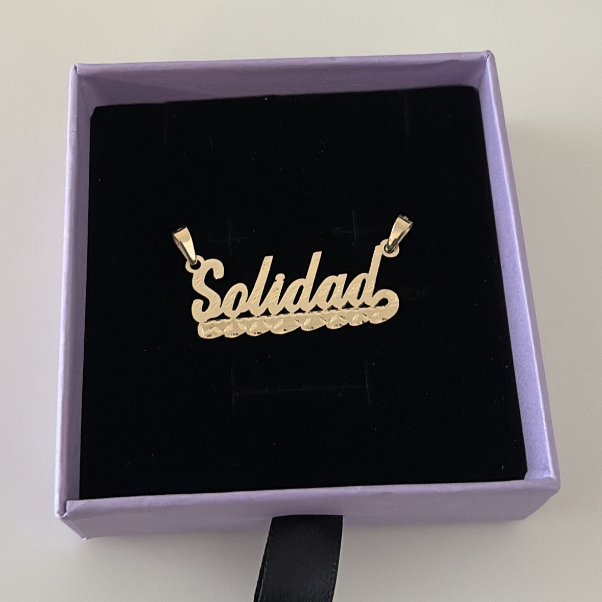 14K solid gold Custom Nameplate