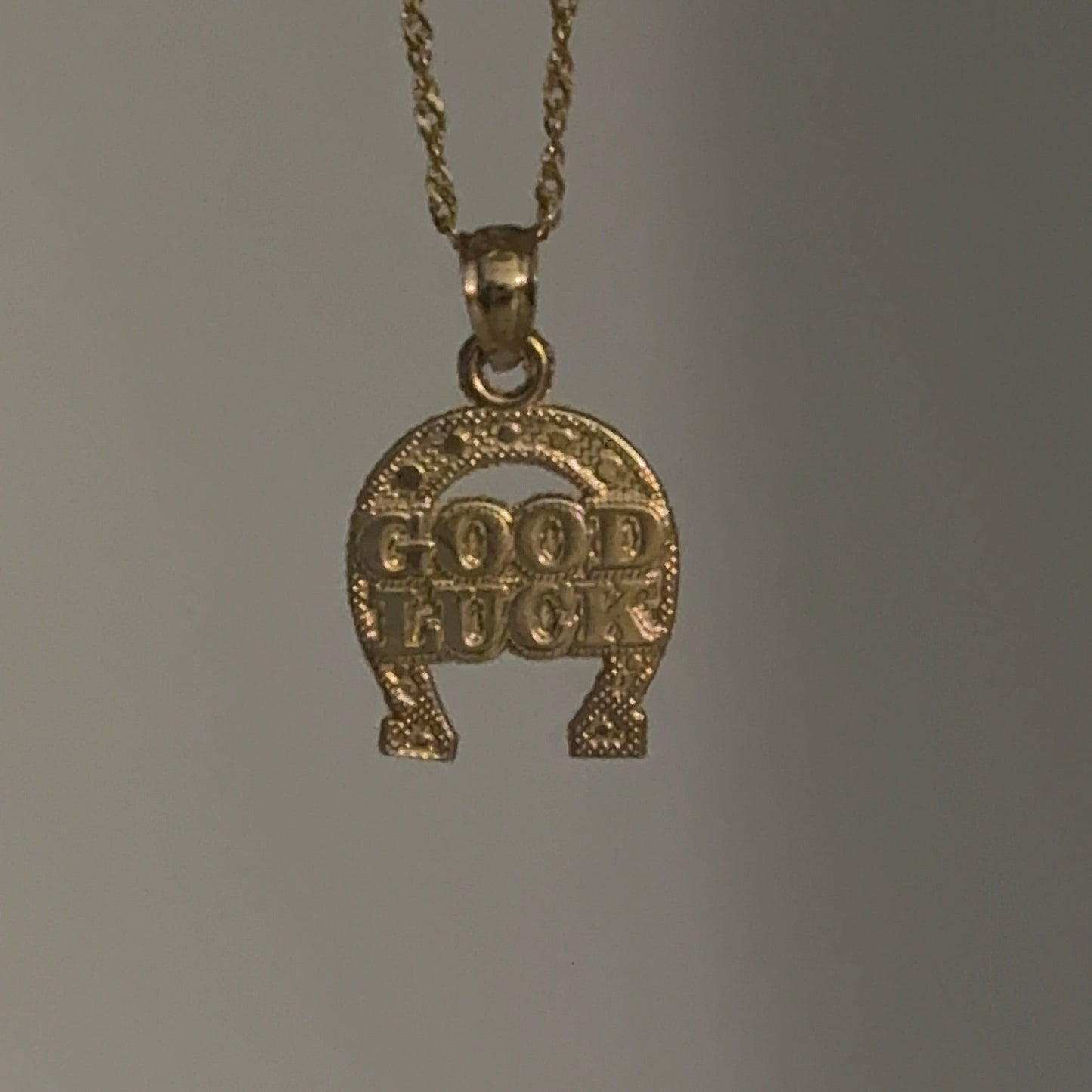 14K Yellow Gold Good Luck Horseshoe Charm