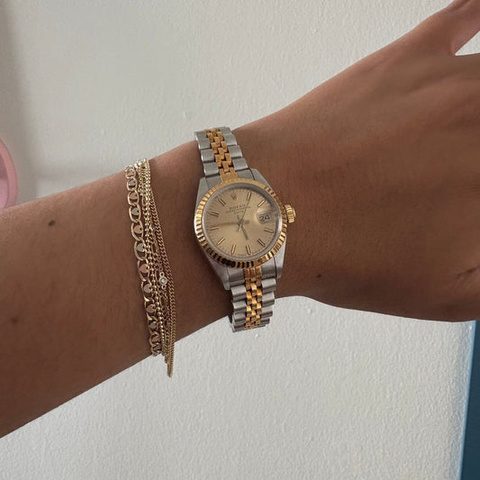1985 Rolex Lady-Datejust Ref. 69173 – Two-Tone 18K Gold & Stainless Steel Automatic Watch with Original Box & Papers