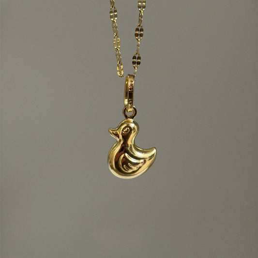 14k puffy Duckie charm