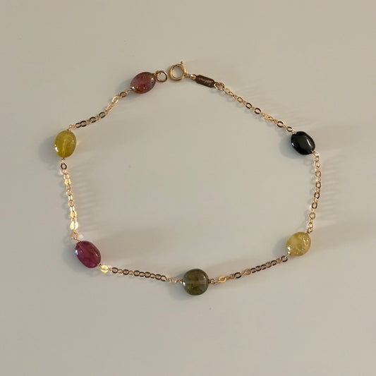 Vintage 14K Italian Luisiana by Mazzini Gemstone Bracelet