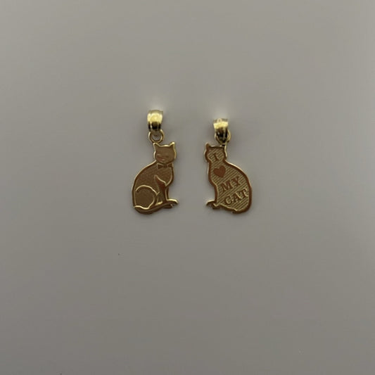 14k cat charm - I love my cat