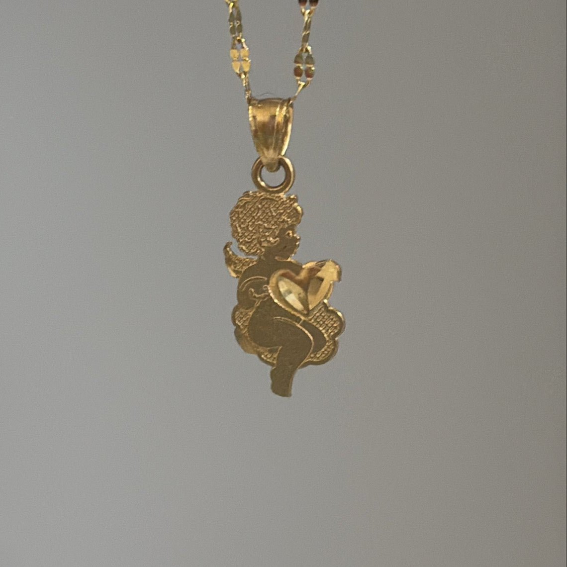 14k my angel baby charm