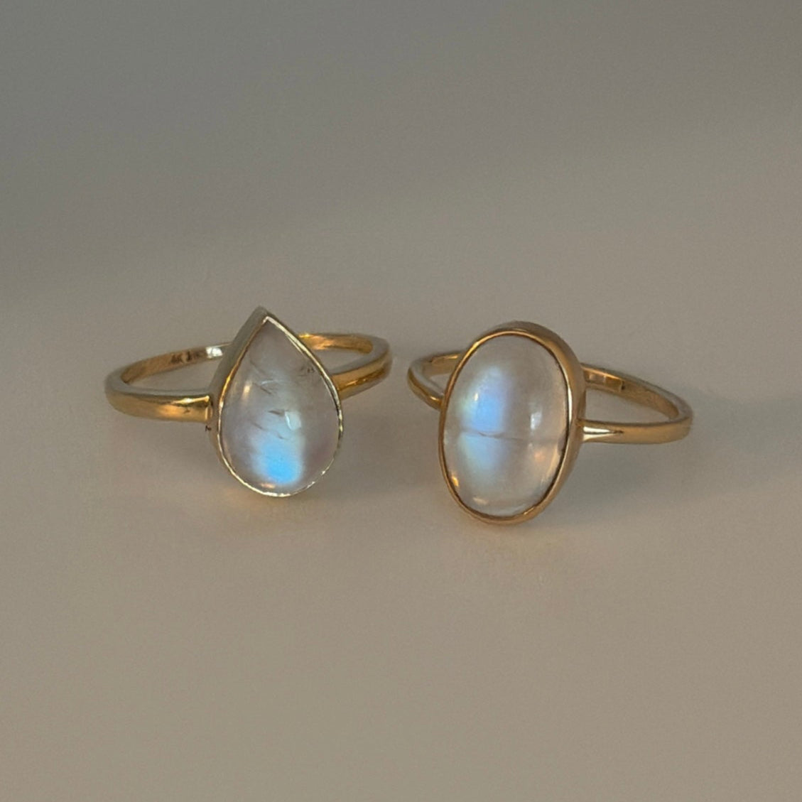 14k rainbow Moonstone ring