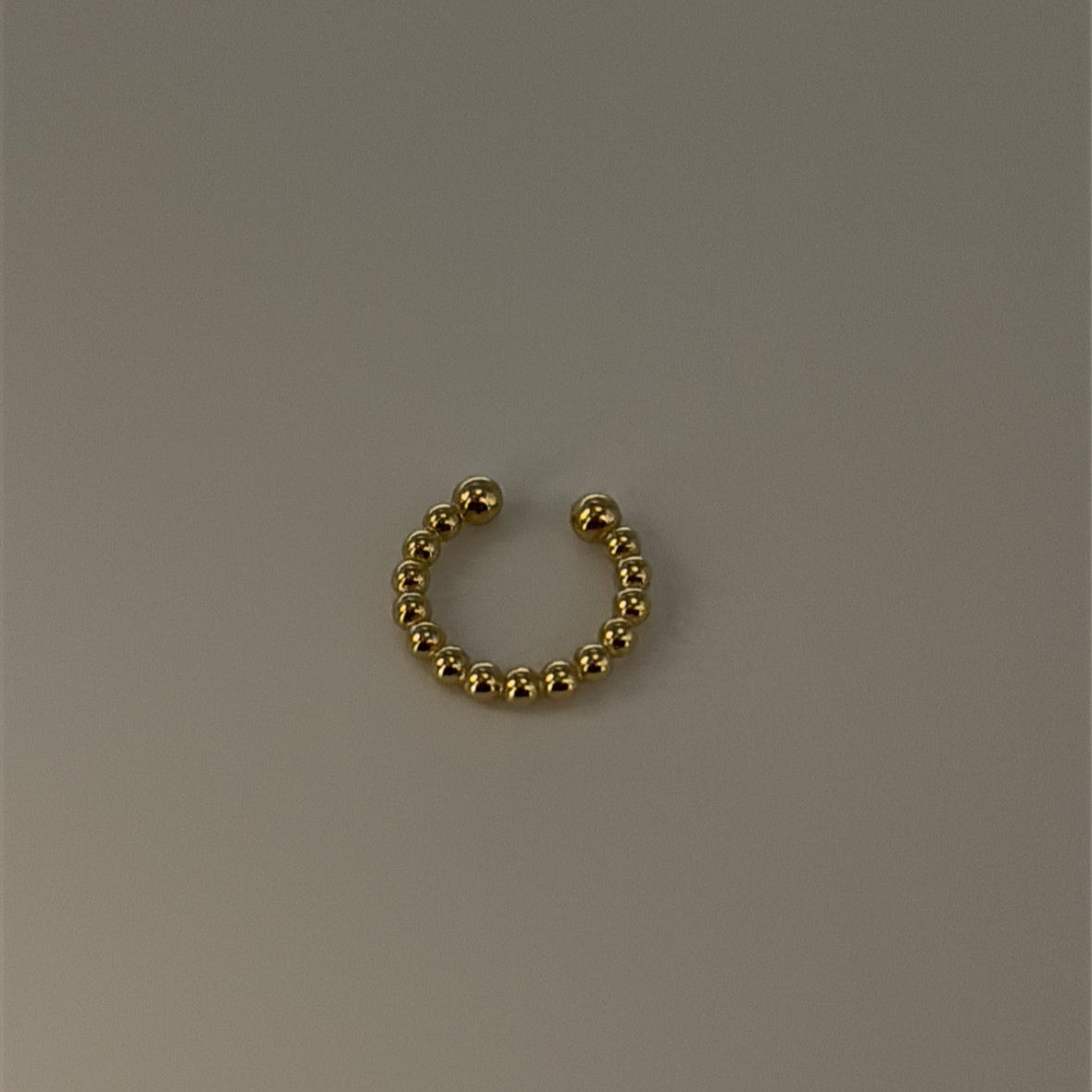 14k bead ear cuff  (single)