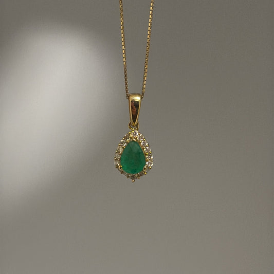 10K emerald necklace