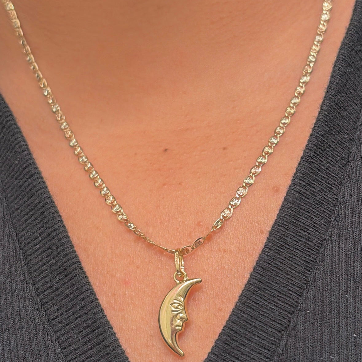 14k heart valentino chain