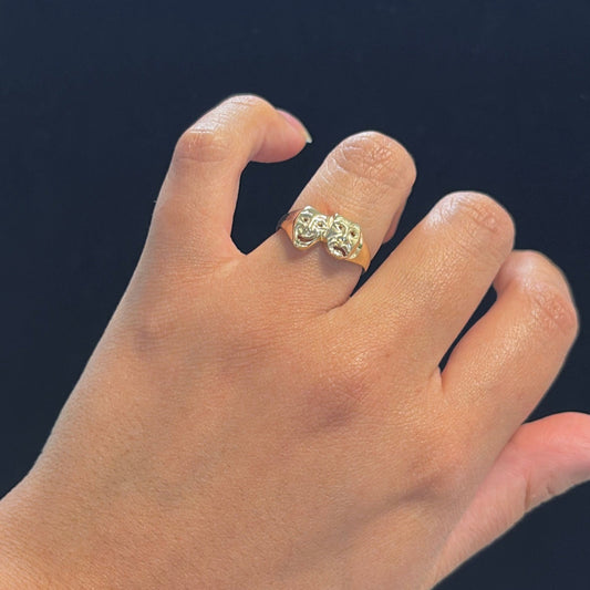 14k Smile Now, Cry Later ring