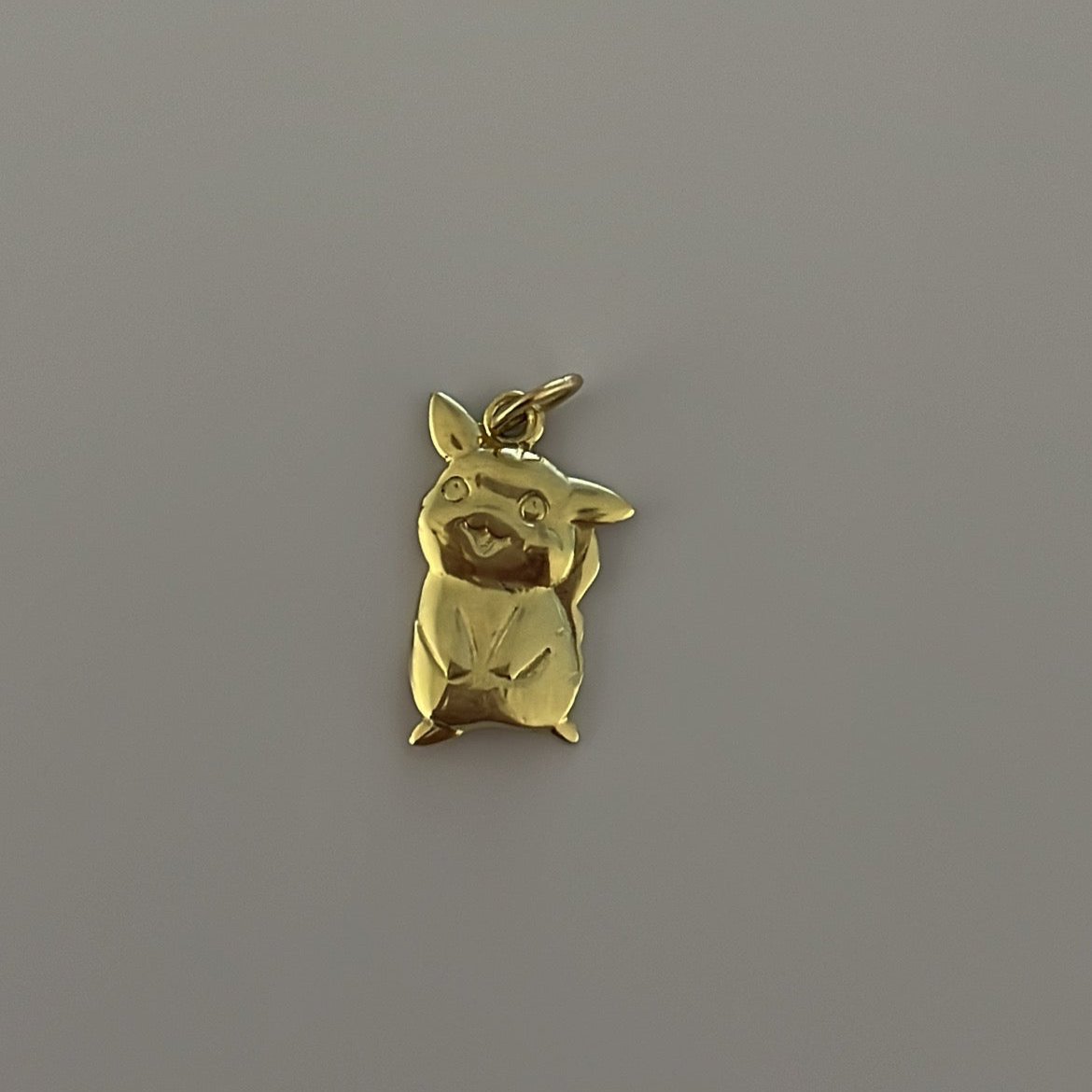 14K solid gold Pikachu charm