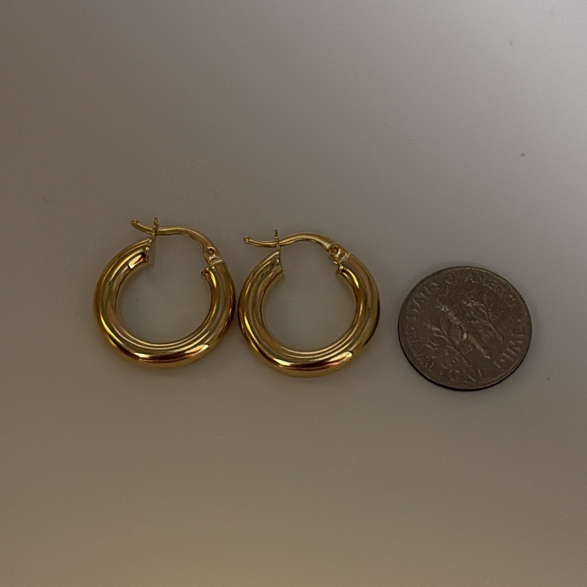 14k solid gold hoops earrings