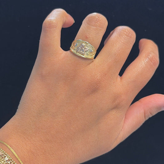 14k "My angel" cherub ring