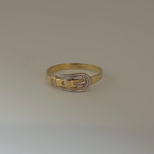 14k buckle ring