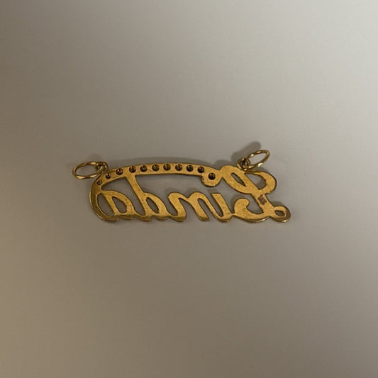 10k vintage linda nameplate