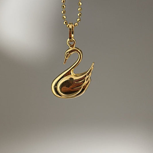 puffy swan charm