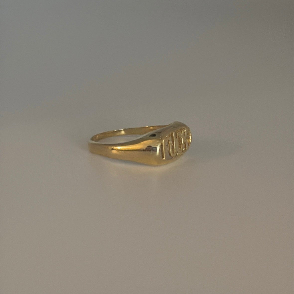 14k "FUXK" Statement ring
